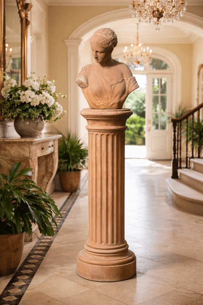 Buste d’Artemide en terre cuite d’Impruneta – sculpture antique